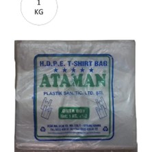 Ata Store Kalın Şeffaf Atlet Poşet Orta Boy 27X47 cm 1 kg (1 Paket-Takriben 145 Adet)