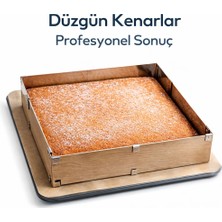 ChefTime Kare-Dikdörtgen Ayarlanabilir Pasta Kek Kalıbı
