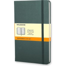 Moleskine Klasik Not Defteri, Sabit Kapak, Büyük (12,7 x 21 Cm), Çizgili/çizgili, Orman Yeşili, 240