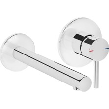 Vitra Origin A42581 Ankastre Lavabo Bataryası, Iki Rozetli, Sıva Üstü, Krom