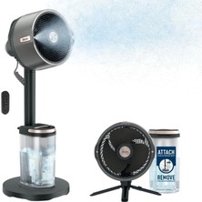 Shark Flexbreeze Promist Taşınabilir Buharlı Fan – Iç ve Dış Mekan Uyumlu, Siyah FA300EU