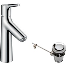 Hansgrohe Musluk Talis S (Çıkış Yüksekliği 100 mm ve Çekme Çubuğu Tahliye Seti) Krom