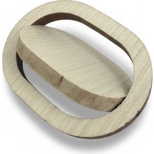 Telli Çalgı Yapım Akçaağaç Elips Bağlama Ses Kafesi 5,5 cm