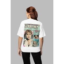 Sevbano Britney Spears Baskılı Unisex Oversize Şarkıcı Tişört