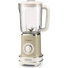 Ariete Vintage Blender Bej 0568/13 - Saklaması Kolay, 500 Watt, 1,5 Litre Sürahi, Plastik Kavanoz, 6