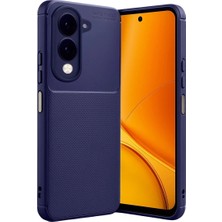 Bilfold Vivo Y29S Auto Fus Karbon Kapak - Lacivert