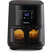 Ariete Airfryer 4626/00-6 Litre (2,5 Kg), 1300 Watt, 60 Dk Zaman Ayarı, 8 Program, Şeffaf Cam Pencer