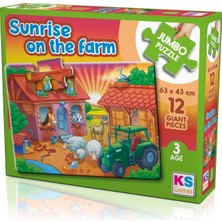 Ks Games Sunrise On The Farm 12 Parça Jumbo Çocuk Puzzle