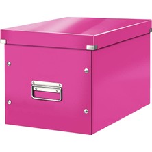 Leitz 61080023 Wow C&s Kutu Küp Büyük Boy, Metalik Pembe