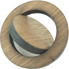 Telli Çalgı Yapım Yuvarlak Ses Kafesi 5 cm Maun