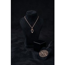 Roza Silver 925 Ayar Zirkon Taşlı Rose Minimal Baykuş Gümüş Kolye