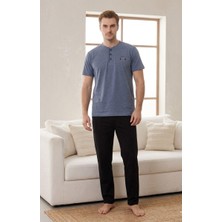 Mihra Homewear Erkek Uzun Pijama Takımı