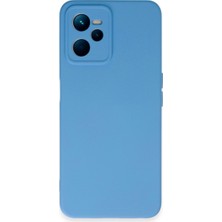 Akinco Realme C35 Kılıf Nano Içi Kadife Silikon - Mavi