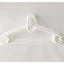 PremiumPort Beyaz Sert Plastik Elbise Askısı 24 Adet Seti, Dayanıklı ve Kullanışlı