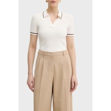 Armani Exchange Kontrast Renkli Kenar Süslemeli Polo Bayan Polo XW001897 AF10352 U1003