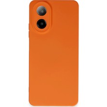 Akinco Oppo A38 Kılıf Nano Içi Kadife Silikon - Turuncu