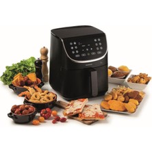 Kenwood Airfryer Xxxl Siyah HFP80.000BK - 7 Litre Geniş Hazne Kapasitesi, 1700 Watt, Dijital Dokunma