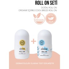 Clooe Vegan Alüminyum Içermeyen Çay Ağacı Yağlı ve Organik Aloe Veralı Leke Bırakmayan Ter Kokusu Giderici Unisex Deodorant Roll-On 2'li Karma Set
