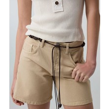 İpekyol Kuşaklı Non Denim Şort IS1260013071003
