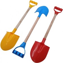 Shoplandu Ahşap Saplı Plastik Renkli Plaj Bahçe Deniz Kürekleri 1 Adet