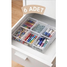 PremiumPort Mini Akrilik Çok Amaçlı Organizer Kutu 6'lı Set