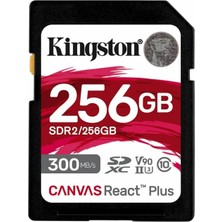 Kingston 256GB Sdxc React Plus Uhs-Ii 300R/260W U3 V90 Full Hd/4k/8k