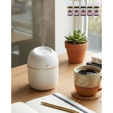 Feifei Taşınabilir Mini Nemlendirici 5 Esans Hediyeli Sessiz LED Işıklı Difüzör - FEİ7420-9241