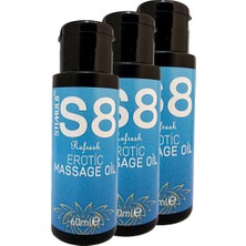 Ekobox Stımul8 3 Adet Ertoticmassage Oil / 3 Adet Kadın Erkek Erotikmasaj Yağı 60 ml