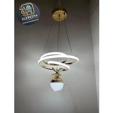 Kumsar Aydınlatma Tek Toplu Yay Avize Modeli  ( Gold Kasa )