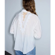 İpekyol Güpür Dantel Mix Gömlek IS1260025247002