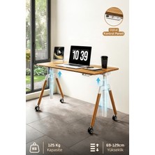 Karr Office O-Flex Oak Yükseklik Ayarlı Çalışma Masası
