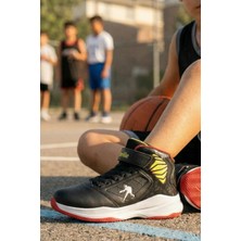 In Step Kevill Siyah Kırmızı Basketbol Ayakkabısı Erkek Çocuk Kaymaz Tabanlı Konforlu Tasarım