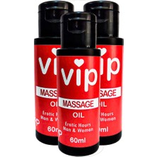 Ekobox Vıp 3 Adet Eroticmassage Oil / 3 Adet Kadın Erkek Erotikmasaj Yağı 60 ml