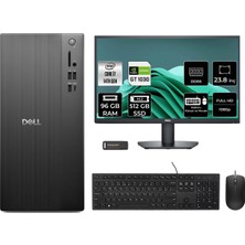 Dell Tower ECT1250 i7 14700 Masaüstü Bilgisayar 96GB RAM 512GB SSD 23.8" FHD FreeDOS + Per4 USB RPLSR007UP737