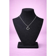 Mdm Style Desenli Ay Yıldız Silver Renk Kadın Kolye