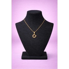Mdm Style Ay Yıldız Figürlü Taşlı Gold Renk Kadın Kolye