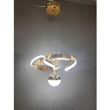Kumsar Aydınlatma Drone Çizgili Tek Top Gold Avize