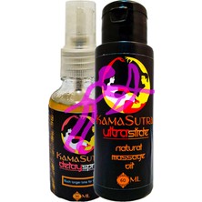 Ekobox Kamasutraerotik 60 ml Erotikmasaj Yağı + Erkeklere Özel Geliştirilmiş Geciktiricisprey 30 ml