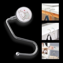 PremiumPort Pratik ve Şık Masa Üstü Metal Çanta Askısı, Katlanabilir Tasarım