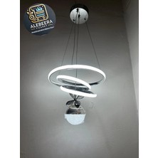 Kumsar Aydınlatma Tek Toplu Yay Avize Modeli ( Gümüş Kasa )