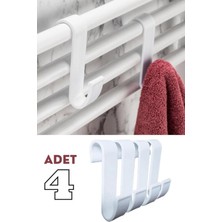 PremiumPort 4'lü Havlupan ve Duşakabin Askısı Seti, Banyo ve Mutfak Için Şık Çözüm
