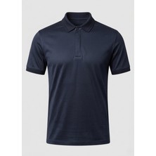 Lacivert Renk Pamuk Karışımlı Polo Yaka T-Shirt