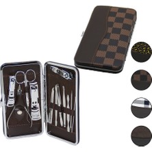 Ibico İ15045 ( 12PCS & Gümüş ) Manikür & Pedikür Seti ( Renkli Desenli & Cüzdan Modeli Çantalı )*120