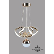 Kumsar Aydınlatma LED Avize 3 Renk Küçük Dron Toplu Gold (Salon,mutfak,yatak Odası,koridor)