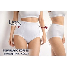Dorya Toparlayıcı Korseli Yüksel Bel Sıkılaştırıcı Külot- 1 Beden Daha Ince Görünüm