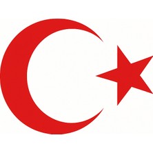 Türk Bayrağı Oto Sticker Kırmızı 23X17 cm
