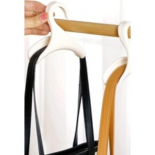 PremiumPort Beyaz Renk Çanta ve Şal Askısı 6'lı Dolap Içi Organizer Seti