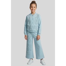 Waka Waka Kids Store Bohem Tarz Kız Çocuk Ikili Takım - Kabartma Motifli Hırka ve Pantolon
