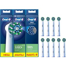 Oral-B Cross Action Şarjlı Diş Fırçası Yedek Başlığı 9 Adet