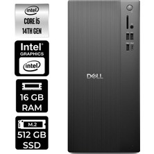 Dell Tower ECT1250 Intel Core I5 14400 16GB 512GB SSD W11H Masaüstü Bilgisayar & Per4 USB Bellek RPLSR003UP321